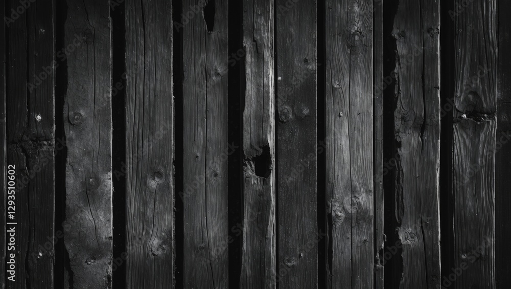 Poster dark monochrome wooden planks with a textured surface creating a rustic and dramatic backdrop suitab