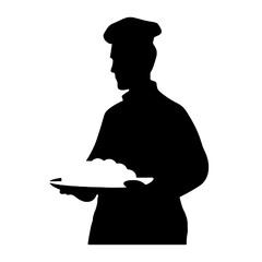 silhouette of a chef