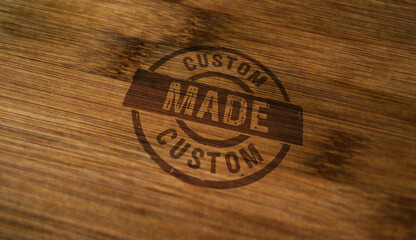 Custom made stamp and stamping