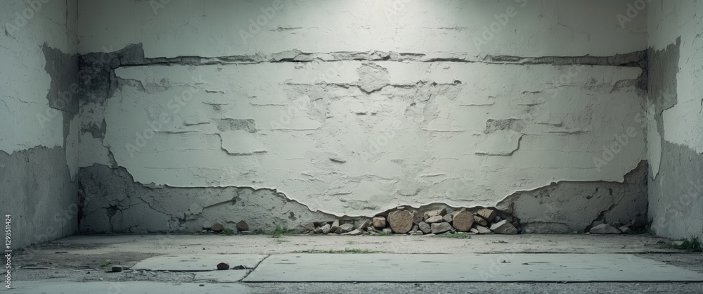 Poster grunge concrete wall featuring cracked surface and natural texture ideal for background use in desig