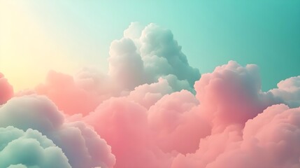 Serene Pastel Clouds at Sunrise Over Tranquil Sky in Soft Light