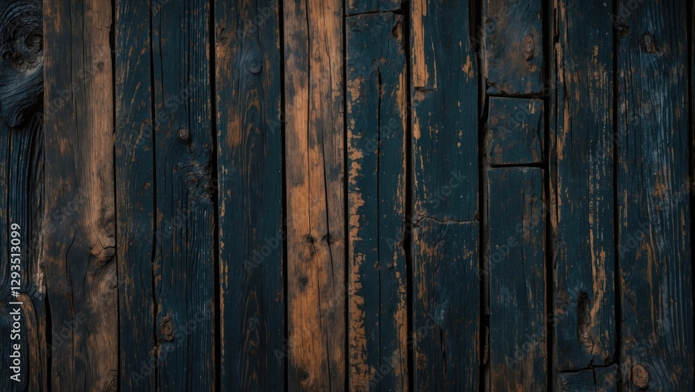 Poster weathered rustic wooden texture background with dark hues and natural patterns for design and creati