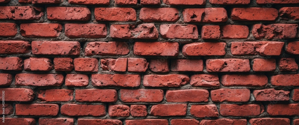 Poster textured close-up of an aged red brick wall showcasing irregular patterns and rich earthy tones for 