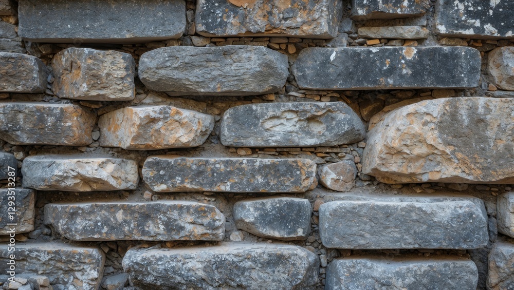 Aufkleber textured stone wall background featuring weathered rock surfaces in various shapes and sizes suitabl