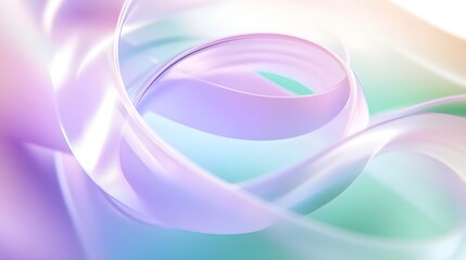 Soft Pastel Swirls of Light in an Ethereal Digital Space