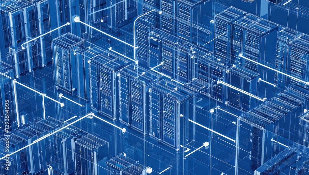Poster data center network infrastructure, digital architecture