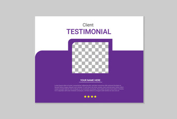 Client or customer feedback and review or testimonial template design,Simple and professional for social media post