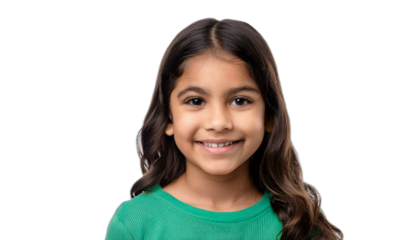 Portrait of a smiling little girl with happy expression