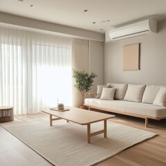 Bright and airy room displaying a modern interior design
