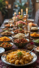 A Lavish Candlelit Buffet: A Feast for the Senses