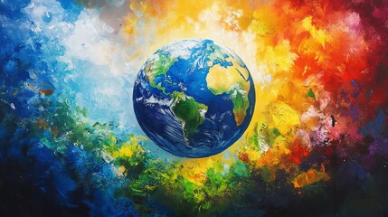 Naklejka premium colorful eco friendly environment concept