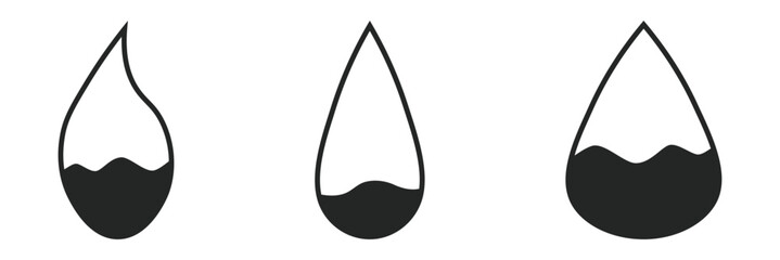 Water drop icon set