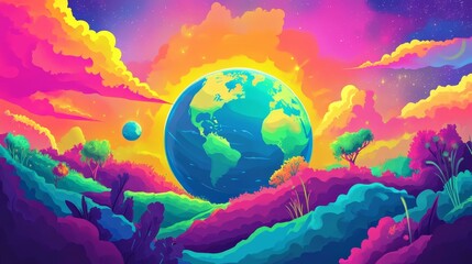 colorful eco friendly environment concept