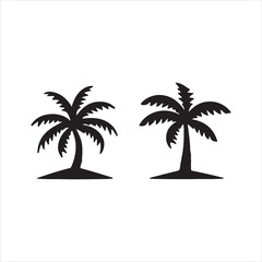 set of palm trees