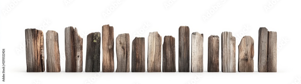 Poster natural wooden logs of various shapes and textures for background use