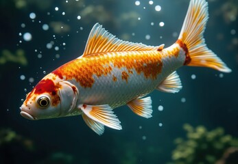 Koi Fish in Aquatic Environment