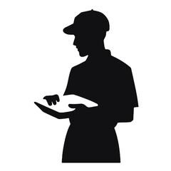 silhouette of a chef