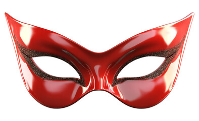 red carnival mask isolated on white