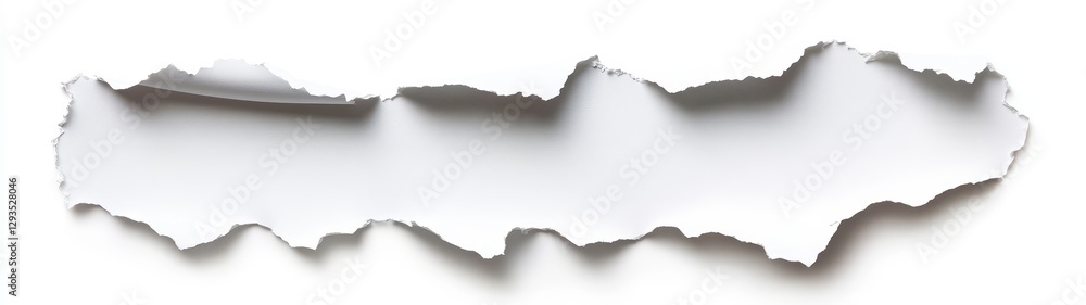 Aufkleber white torn paper edge isolated on transparent background for design