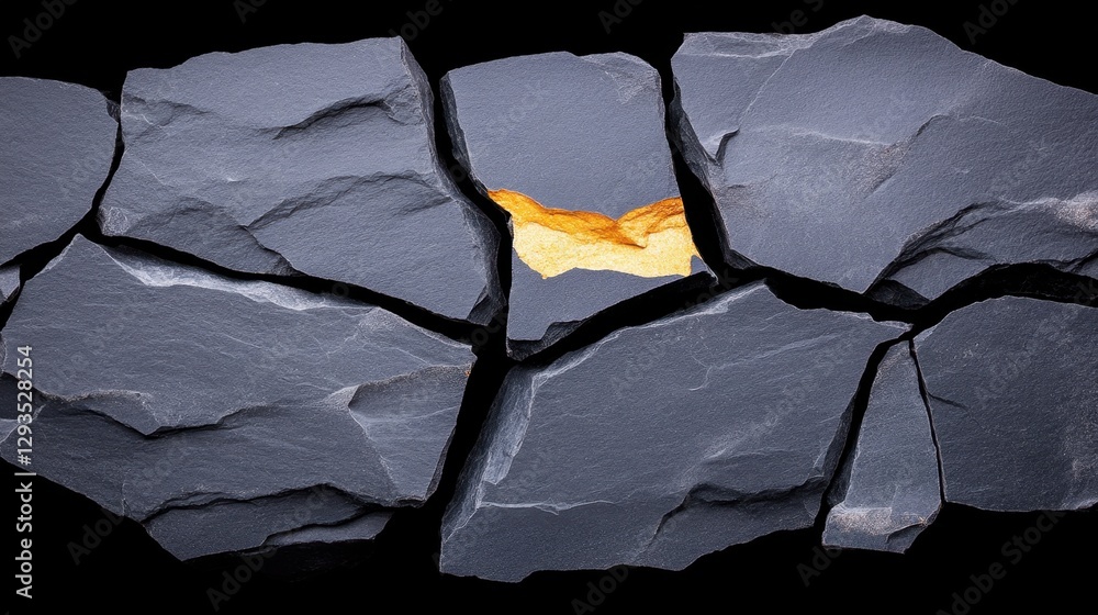 Aufkleber tectonic ash background with seismic rock texture and earthquake fracture pattern