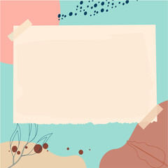 memphis autumn  with paper blank background