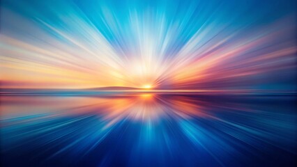 Colorful Sunrise Over Calm Water with Radiant Light Rays