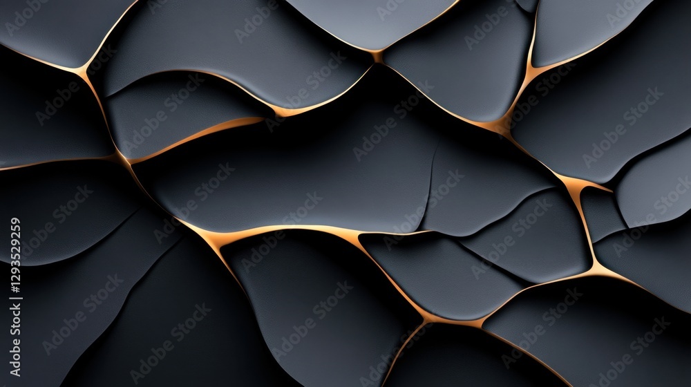 Poster titanium gray background with metallic rock texture and futuristic fracture pattern