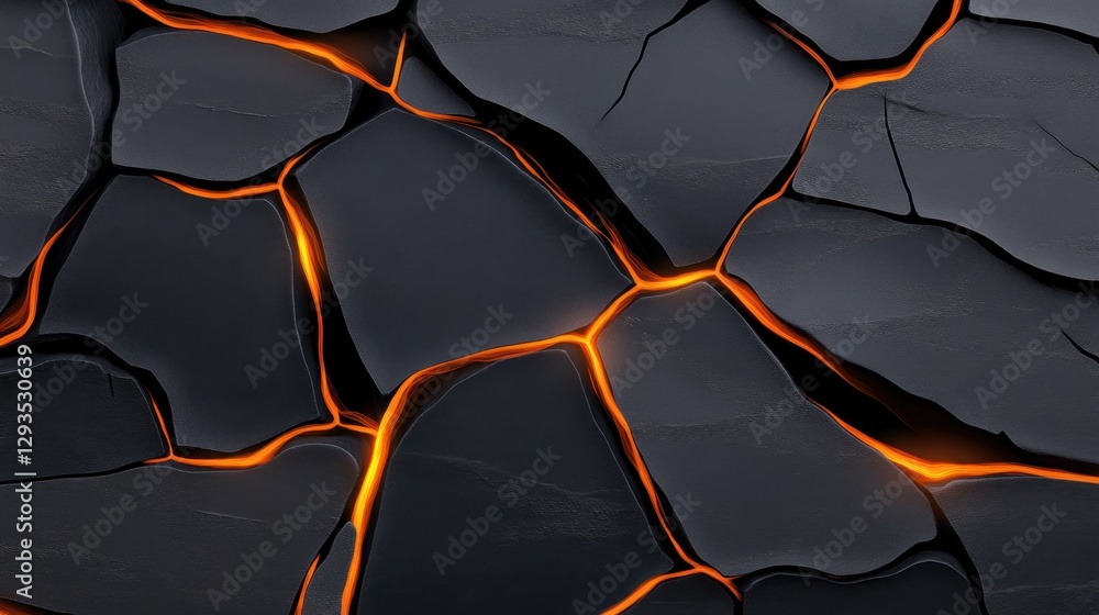 Poster obsidian dark background with glassy rock texture and sharp vein pattern