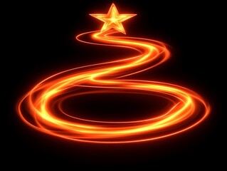 Glowing Star Trail Christmas Tree