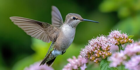Fototapeta premium Whispers of Nature: The Graceful Hummingbird