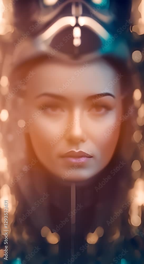 Aufkleber artificial intelligence digital technology human mind person face advanced ai technology and machine