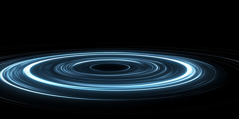 Obraz premium A sleek and elegant abstract background featuring dynamic holographic energy spirals, seamlessly twisting into a mesmerizing neon vortex. The radiant, futuristic glow creates a visually captivating