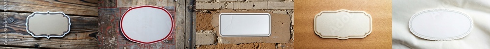 Poster a series of four different mirrors, each with a different design. the first mirror is a round one wi
