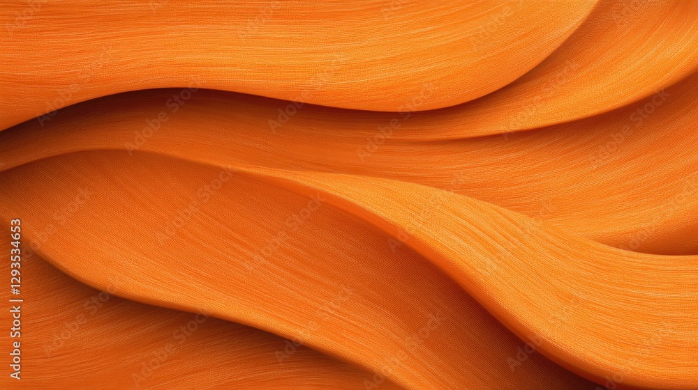 Poster orange background with linen texture and faded pattern