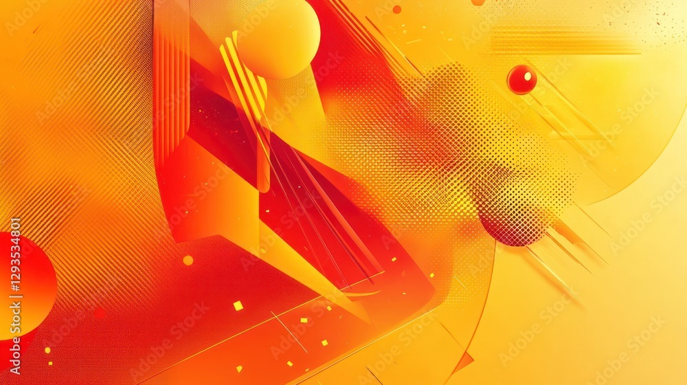 Poster abstract orange shapes swirl, dynamic background, design element