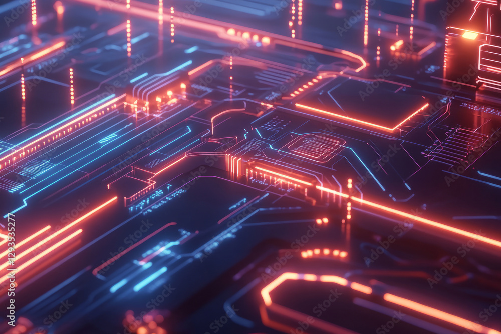 Poster a mesmerizing visualization of futuristic ai processing, featuring swirling luminous energy trails, 