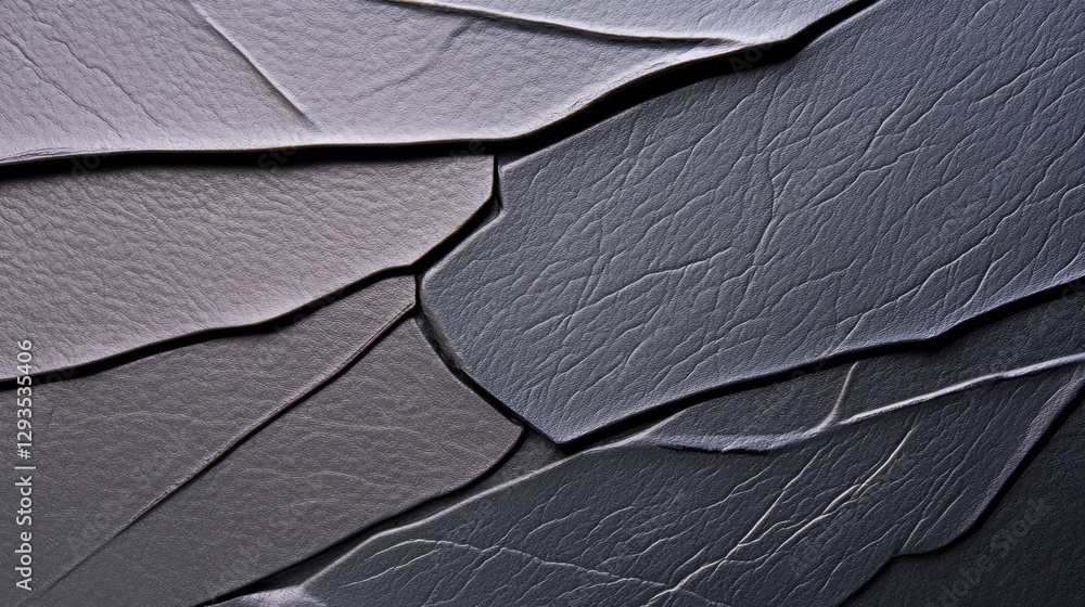 Poster metallic gray background with artificial leather texture and artistic blurred pattern