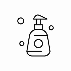 Liquid soap dispenser icon vector sign