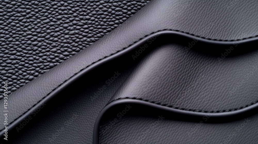 Poster matte gray background with artificial leather texture and smooth blurred pattern