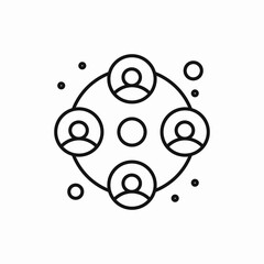 Teamwork collaboration icon vector sign
