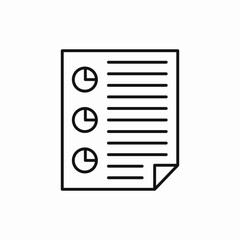Business report document icon vector sign