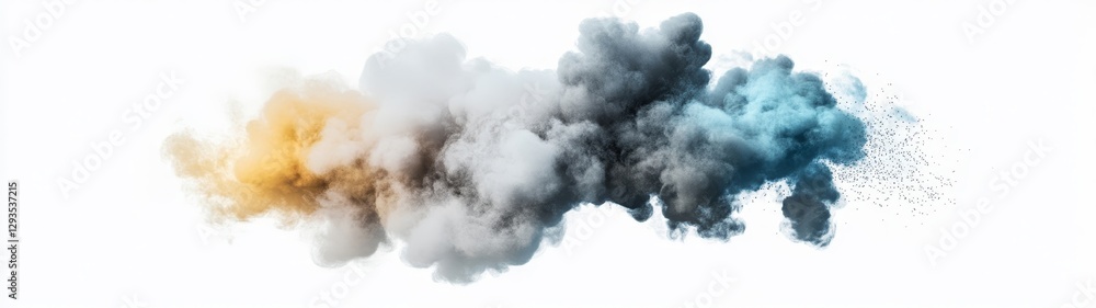 Poster colorful smoke clouds in motion creating dynamic abstract artwork