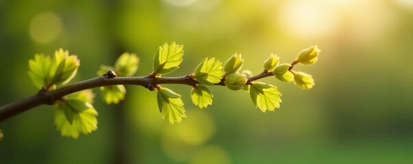 Close-up of fresh willow buds in soft early spring light, buds, plant