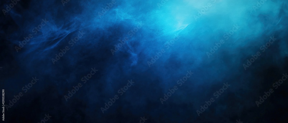 Poster deep blue and black background creating an elegant and mysterious atmosphere for creative design and