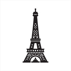 Obraz premium eiffel tower vector illustration