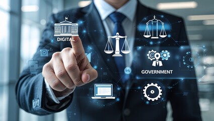 Digital Government E-Governance Concept Interface