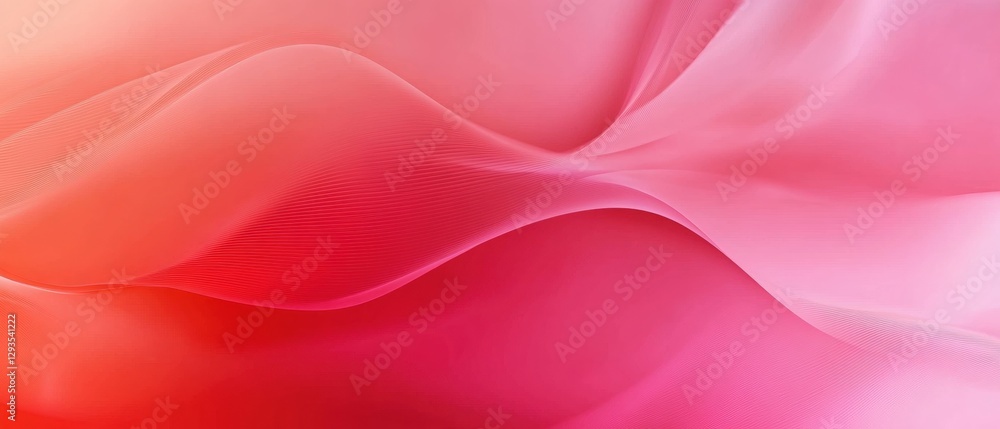 Poster beautiful pink and orange wave dancing playfully against a soft background creating a warm and invit