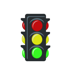traffic light illustration. traffic sign elements 