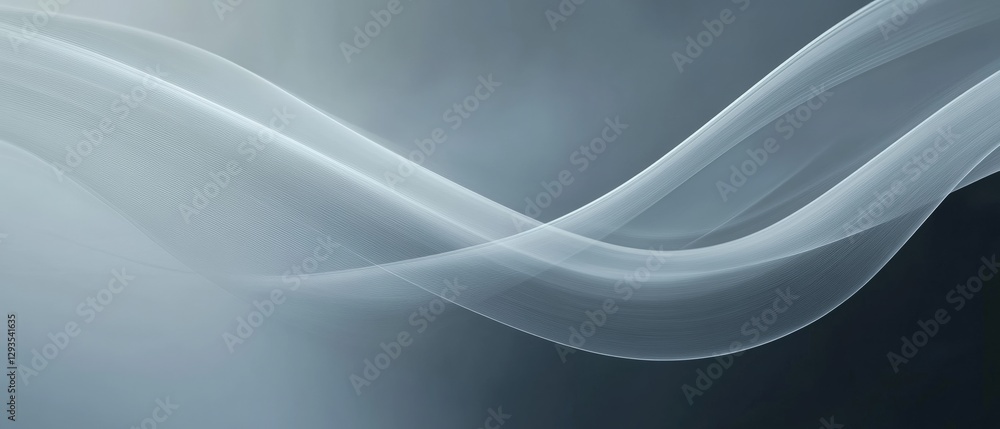 Poster striking white wave forming an intriguing contrast against a dark black background creating a bold v