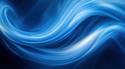 Obraz premium Serene blue wave gently rolling towards the shore under a glorious sunlit sky with soft cloud patterns